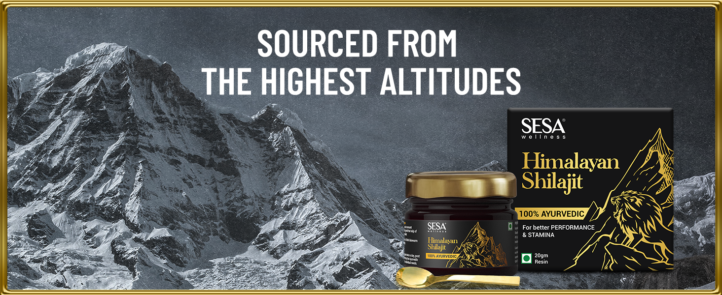 SESA Himalayan Shilajit Resin 20 g Shilajeet for Men Pure Ayurvedic Helps boost Strength, Endurance & Immunity - 70%+ Fulvic Acid Contains Lab Certificate