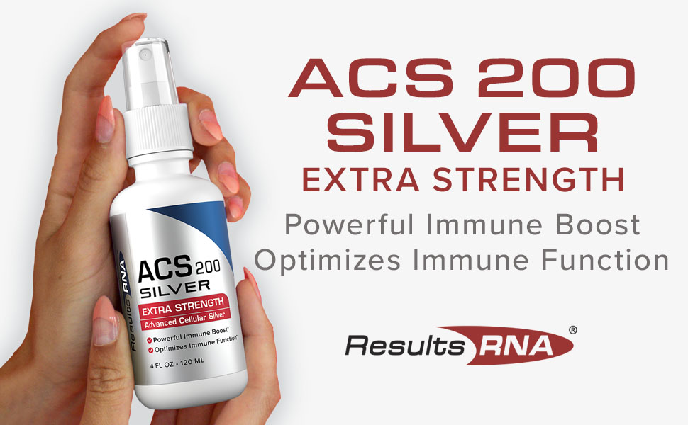 Results RNA ACS 200 Silver Extra Strength Immune System Support – 2 oz, 30-Day Supply – Advanced Cellular Colloidal Silver Supercharges Your Immune System