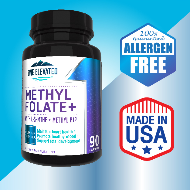 Double Strength & Most Bioactive Methyl Folate! Uniquely Formulated with Highest Pharmaceutical Grade Methylcobalamin (B12), Niacin, B1, B2 B6. Works Synergistically for Max Results-3 Month Supply