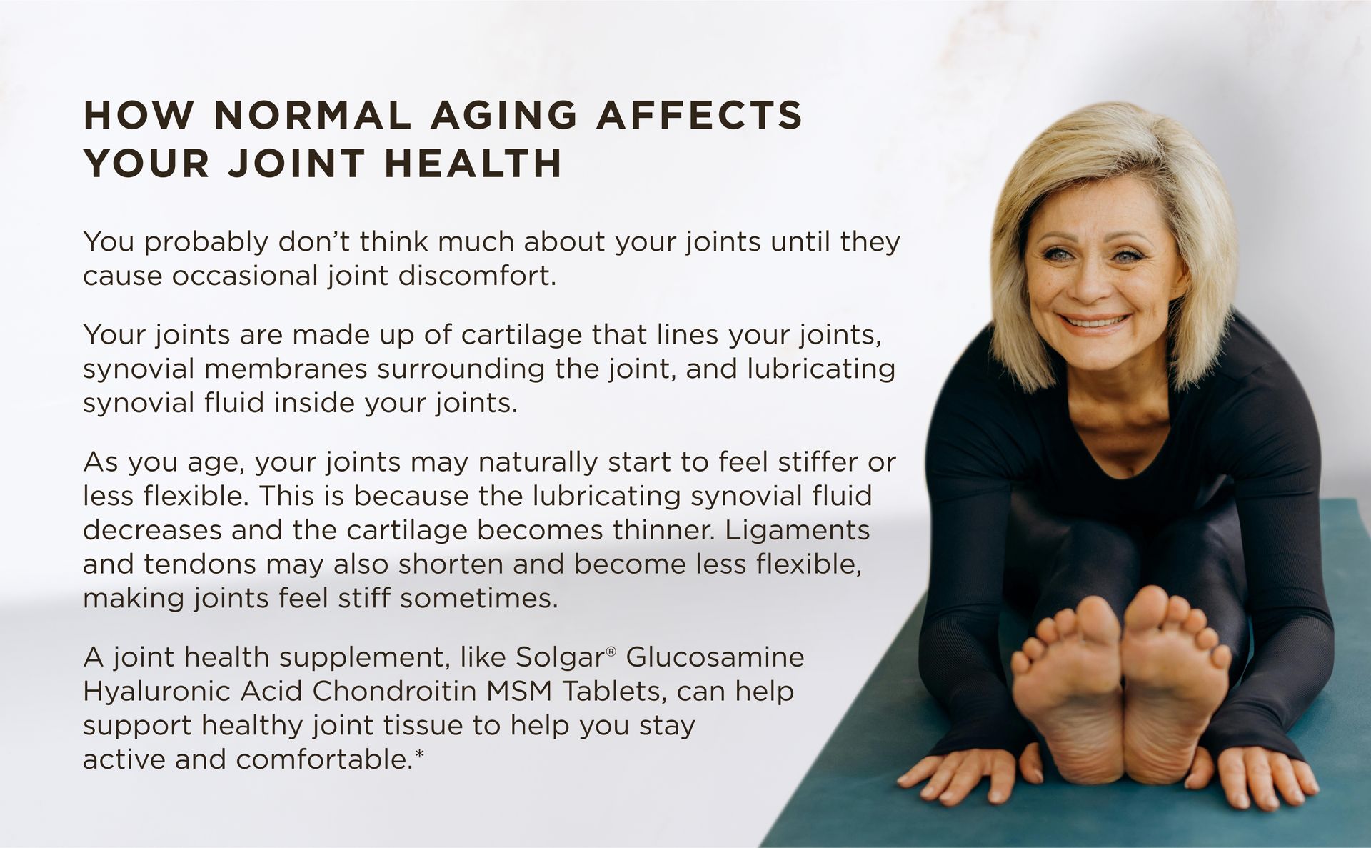 Solgar Glucosamine Hyaluronic Acid Chondroitin MSM, 60 Tablets