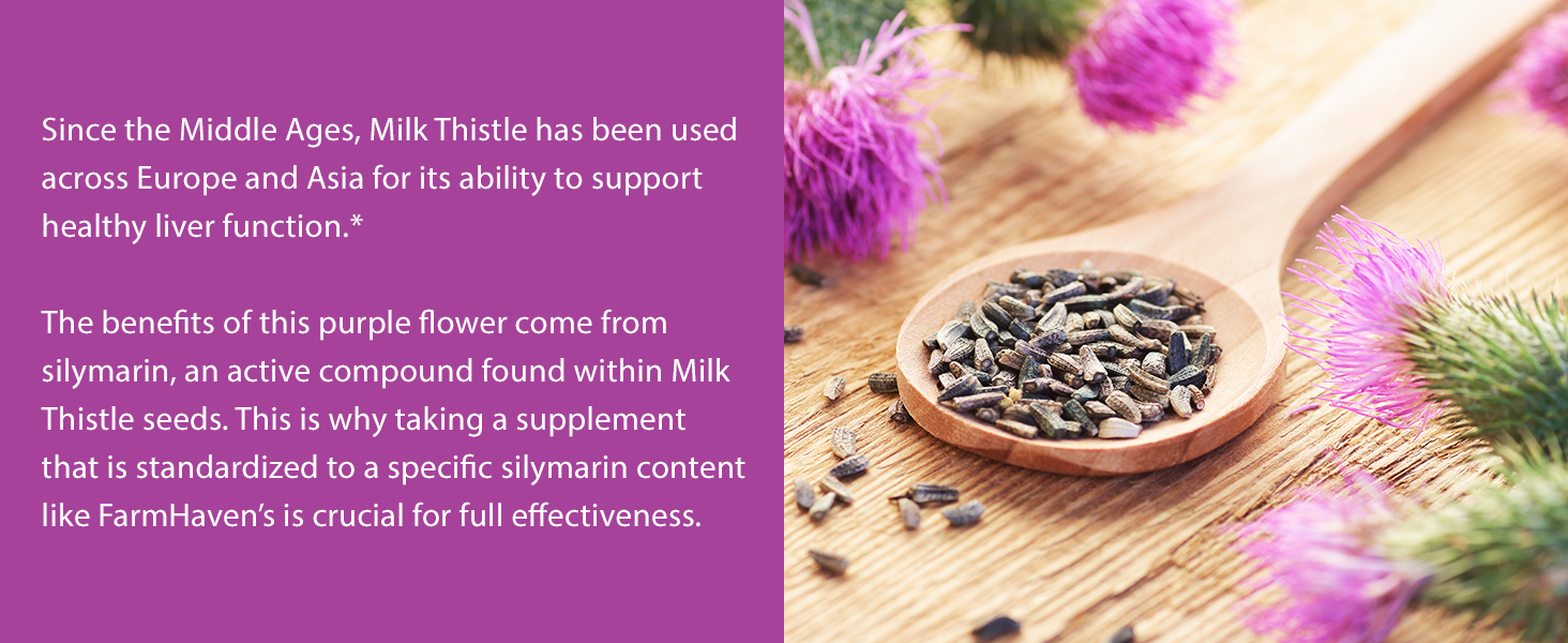 FarmHaven USDA Organic Milk Thistle Capsules | 30X Concentrated Seed Extract & 80% Silymarin Standardized - Supports Liver Function and Overall Health | Non-GMO | 120 Vegan Capsules