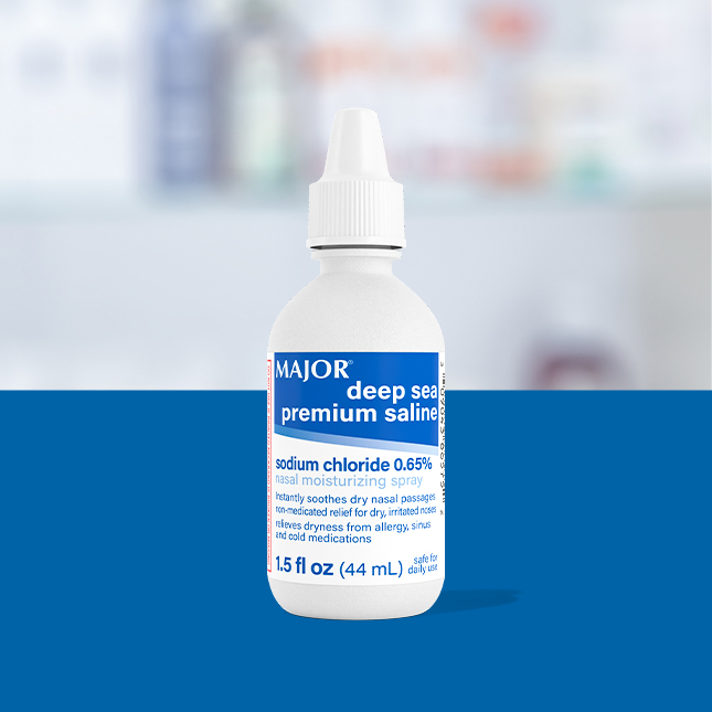 MAJOR Deep Sea Premium Saline, Nasal Moisturizing Spray, 1.5 Fl Oz (1-Pack)