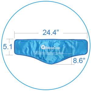 RelaxCoo Neck Ice Pack Wrap, Reusable Gel Ice Pack for Neck Shoulders, Cold Compress Therapy for Pain Relief, Injuries, Swelling, Bruises, Sprains, Inflammation and Cervical Surgery Recovery