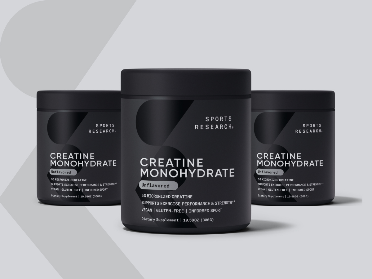Sports Research® Creatine Monohydrate Powder 5g, Unflavored (60 Servings)