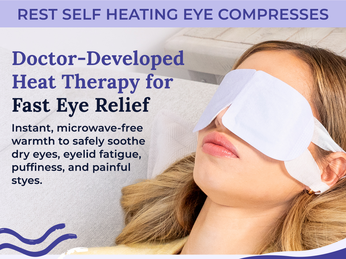 CorneaCare Rest Self Heating Warm Compress for Dry, Tired Eyes | 30 Count