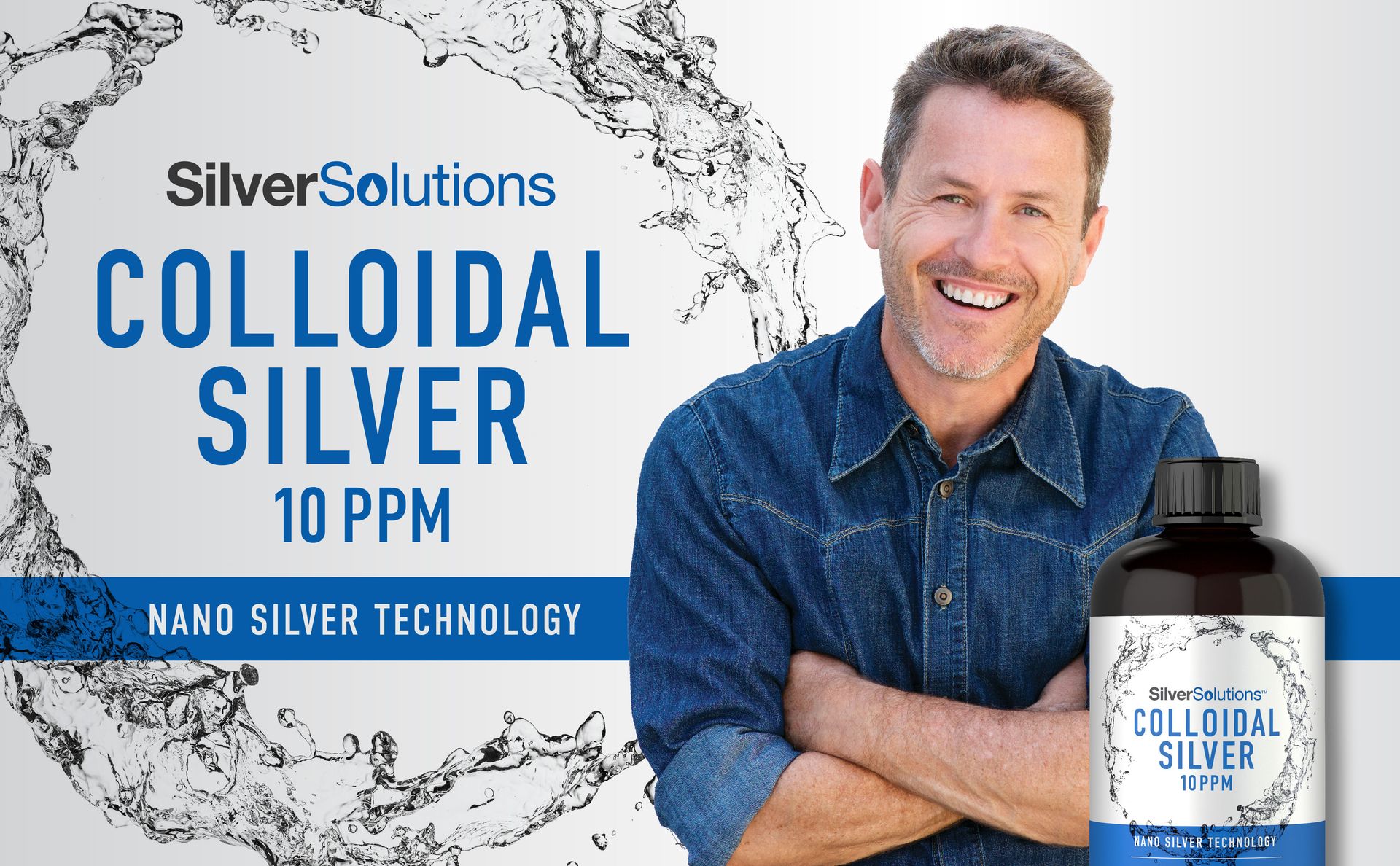 Carlyle Colloidal Silver 10 PPM Liquid Supplement | 8 oz (236 mL)
