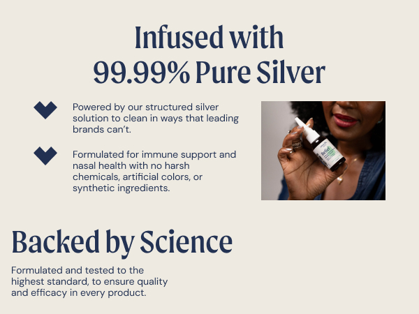 Ameo Life Aloe-Infused Colloidal Silver Nasal Spray 24 PPM - Nose Spray with Natural Ingredients for Soothing Relief of Nasal Congestion, Sinus Congestion, Mucus, & Irritation - for Daily Use (2 oz)