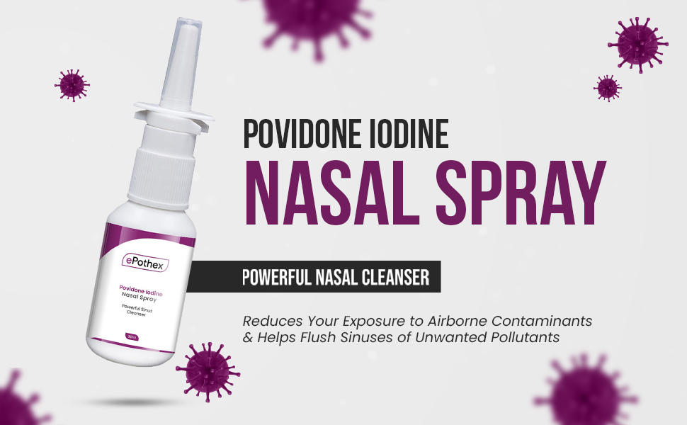 EPOTHEX Povidone Iodine Nasal Spray (0.6%) - Travel Friendly - 30ml