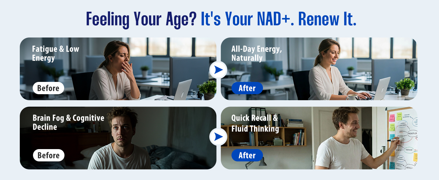 NAD Supplement, 12-in-1 Liposomal NAD+ Plus with Trans-Resveratrol, CoQ10, PQQ & Alpha Lipoic Acid, Healthy Aging & Cellular Wellness Support for Women and Men, NMN & NMNH Alternative, 90 Caps