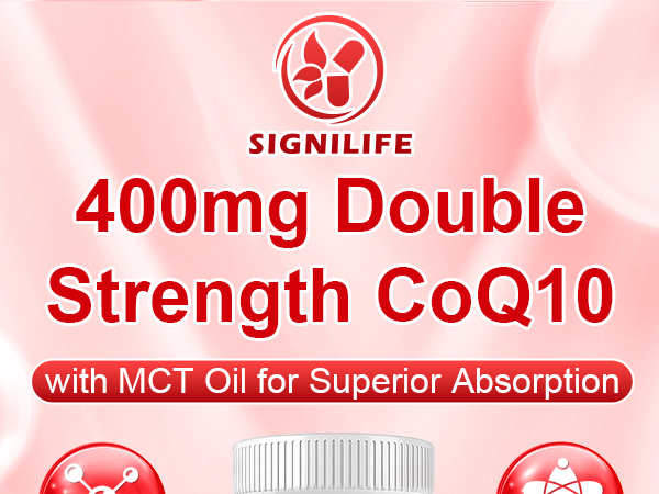 CoQ10 400mg Per Serving, 300 Softgels Extra Strength with MCT Oil