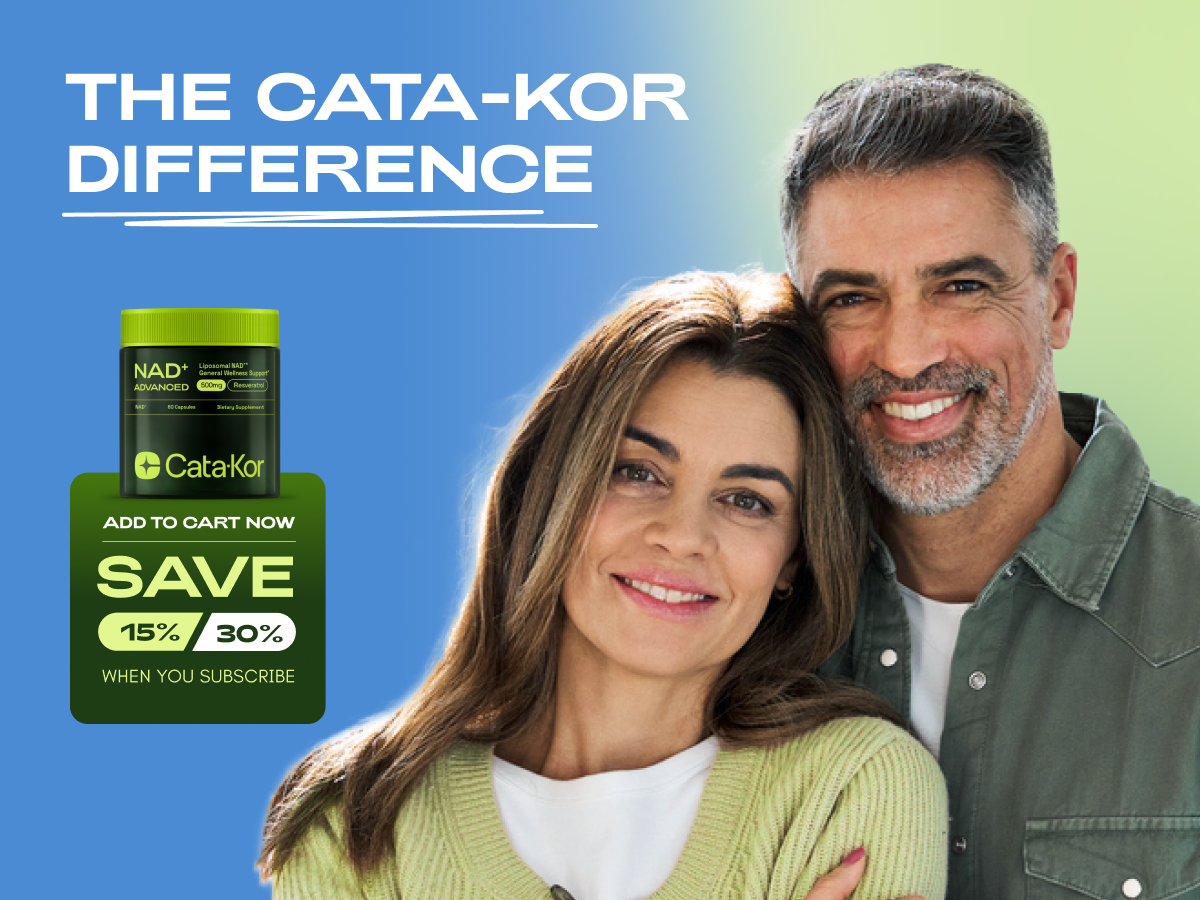 Cata-Kor Liposomal NAD Resveratrol Supplement – NMN Supplement Alternative – Third-Party Tested – Advanced NAD Supplement for Women & Men – 30-Day Supply