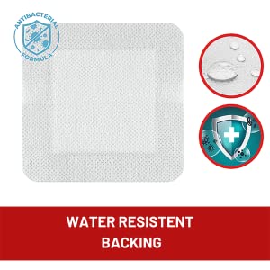 HEALQU Island Dressing - 4"x10", 30 Count - Bordered Gauze Sterile Individually Wrapped Gauze Pads, Water-Resistant, Non-Woven Backing - Soft and Breathable Wound Dressing for First Aid and Medical