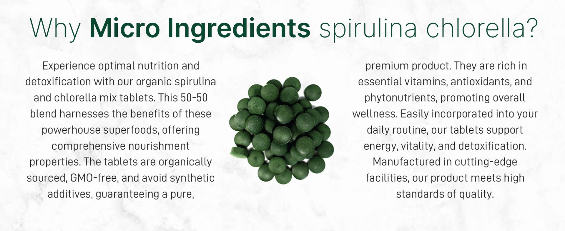 Micro Ingredients Organic Spirulina Chlorella Tablets, 720 Count