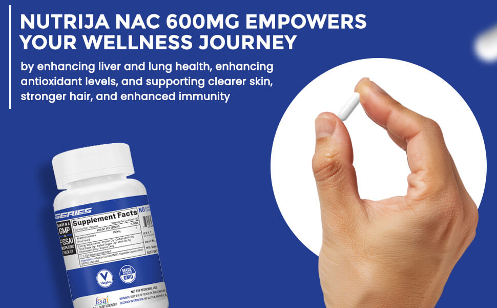 NutriJa NAC (N-Acetyl L-Cysteine) 600mg - 30 Capsules