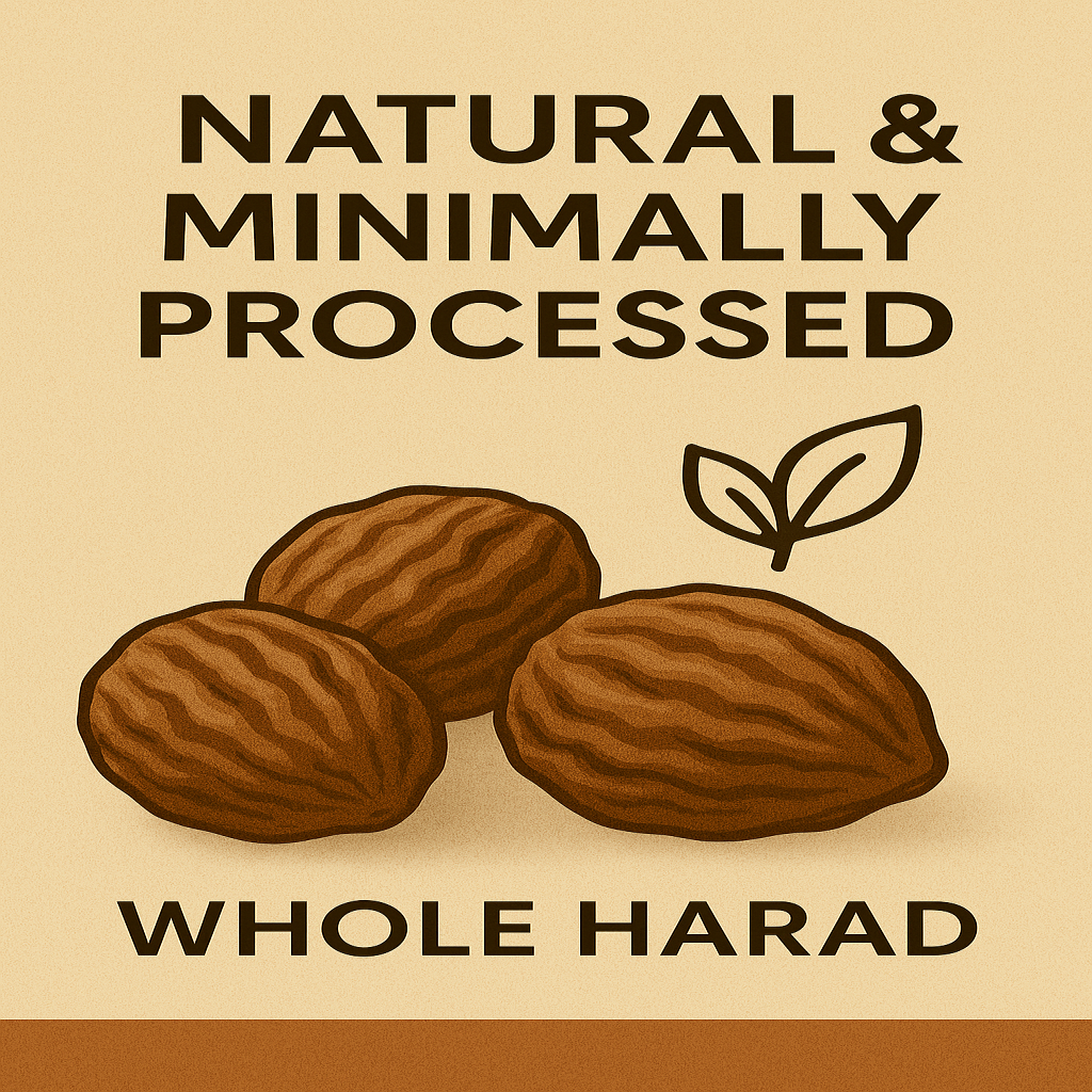 LivShine Natural Dried Whole Haritaki/Harad/Inknut for Dark Circles 200Gm