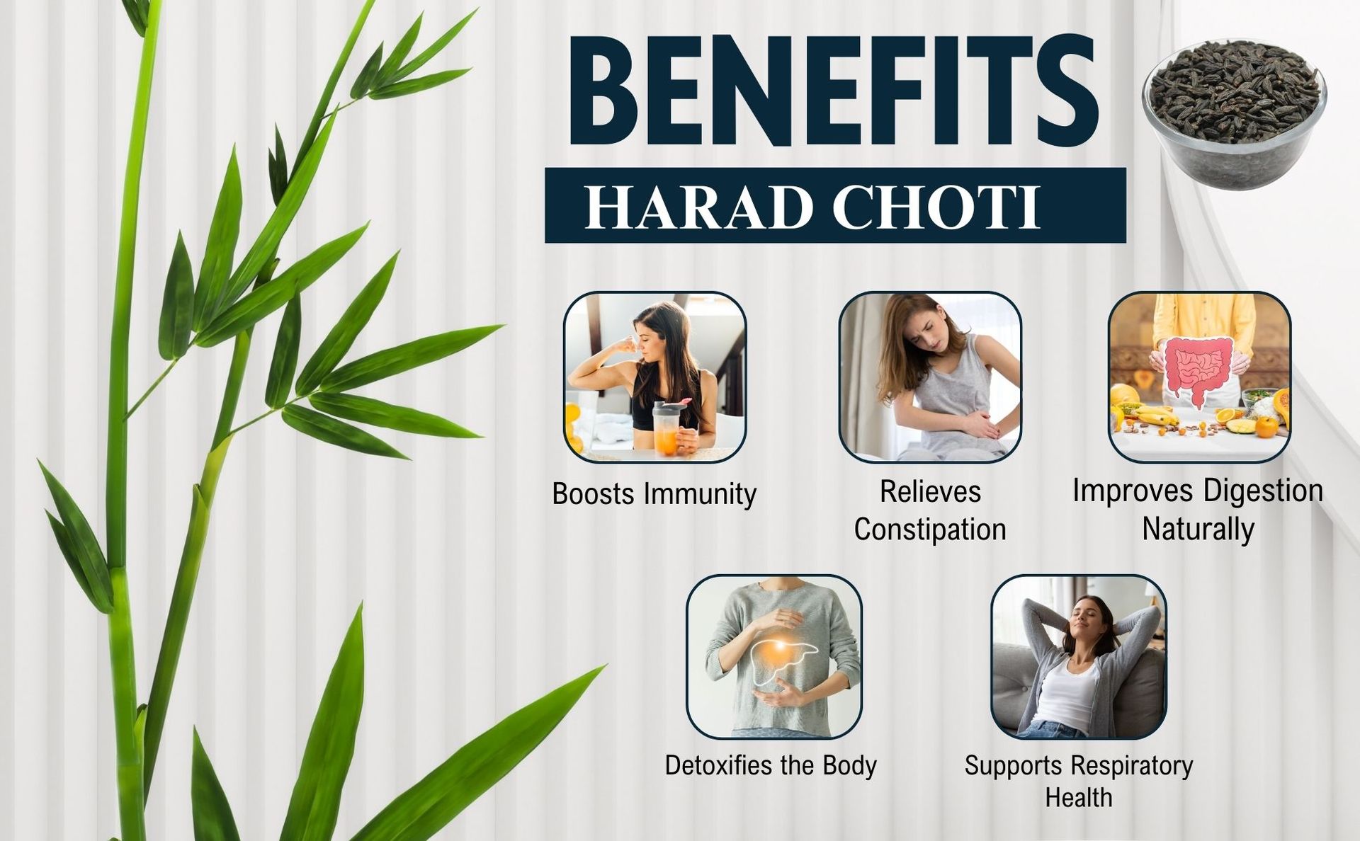 Brijbooti Harad Choti 100 Gram - Haritaki - Kadukkai - Karakkaya - Alalekayi - Kadukka - Haritaki Choti