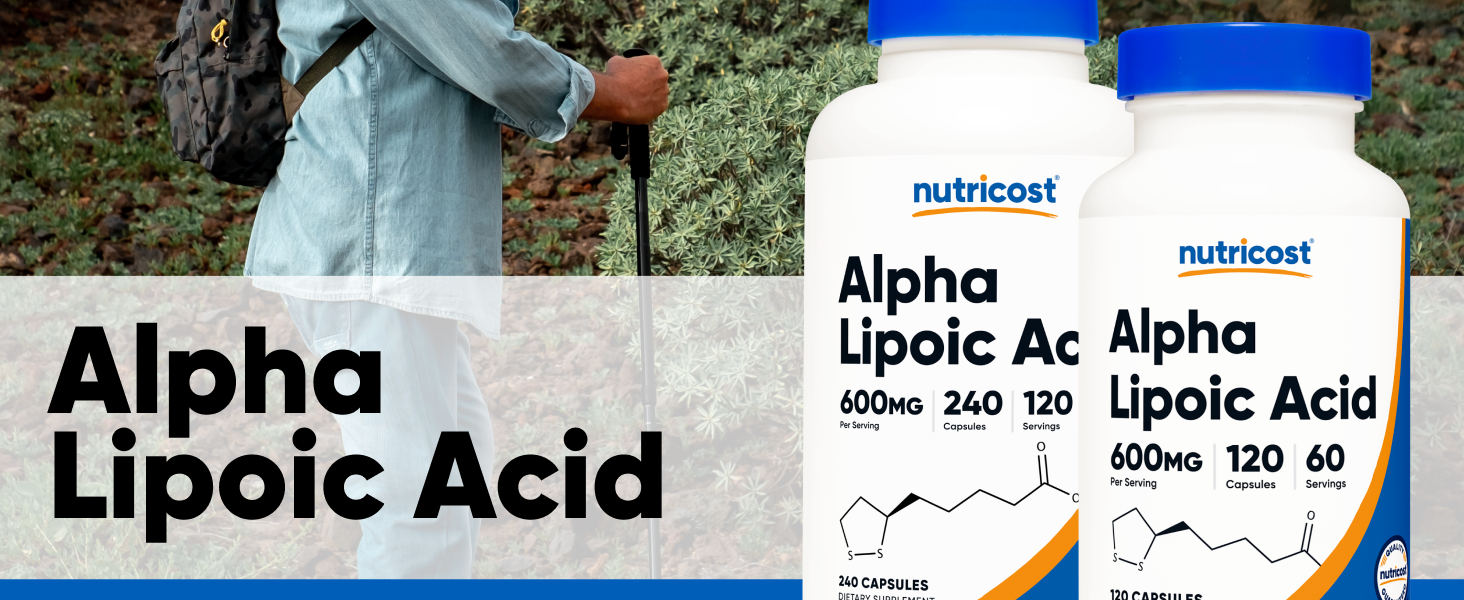 Nutricost Alpha Lipoic Acid 600mg Per Serving, 240 Capsules
