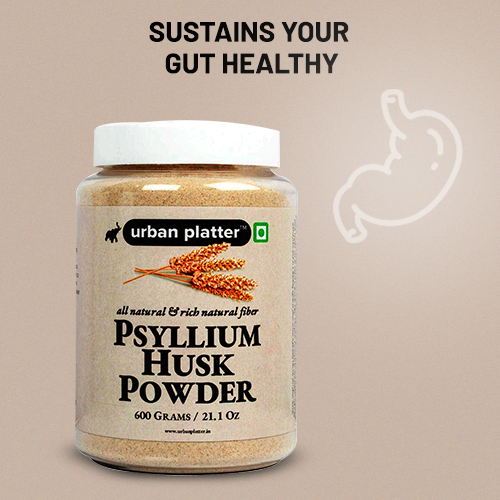 Urban Platter Isabgol Powder, 600g (Finely Milled Psyllium Husk, Rich in Dietary Fibre, Supports Digestive Health, Nature's Soluble Fibre)