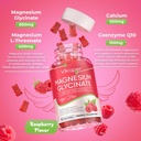 Magnesium Glycinate Gummies Sugar Free,Magnesium Potassium Supplement with Vitamin D3,B6 to Sleep,Stress,Muscle Relief,Nerve Health Support for Adults,180 Raspberry Flavor Gummy 3