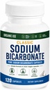 Klasik sodyum Bikarbonat 650 mg Doğal Organik sodyum Bikarbonat Toz Pills sodyum Bikarbonat Tabletleri (kaplar) Stomach asit alkalinity 120caps
