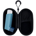 Asthma Inhaler için Seyahat Davası, Yetişkin ve Çocuklar için Ely Inhaler için Compact Örneği (Case Only) (Black)