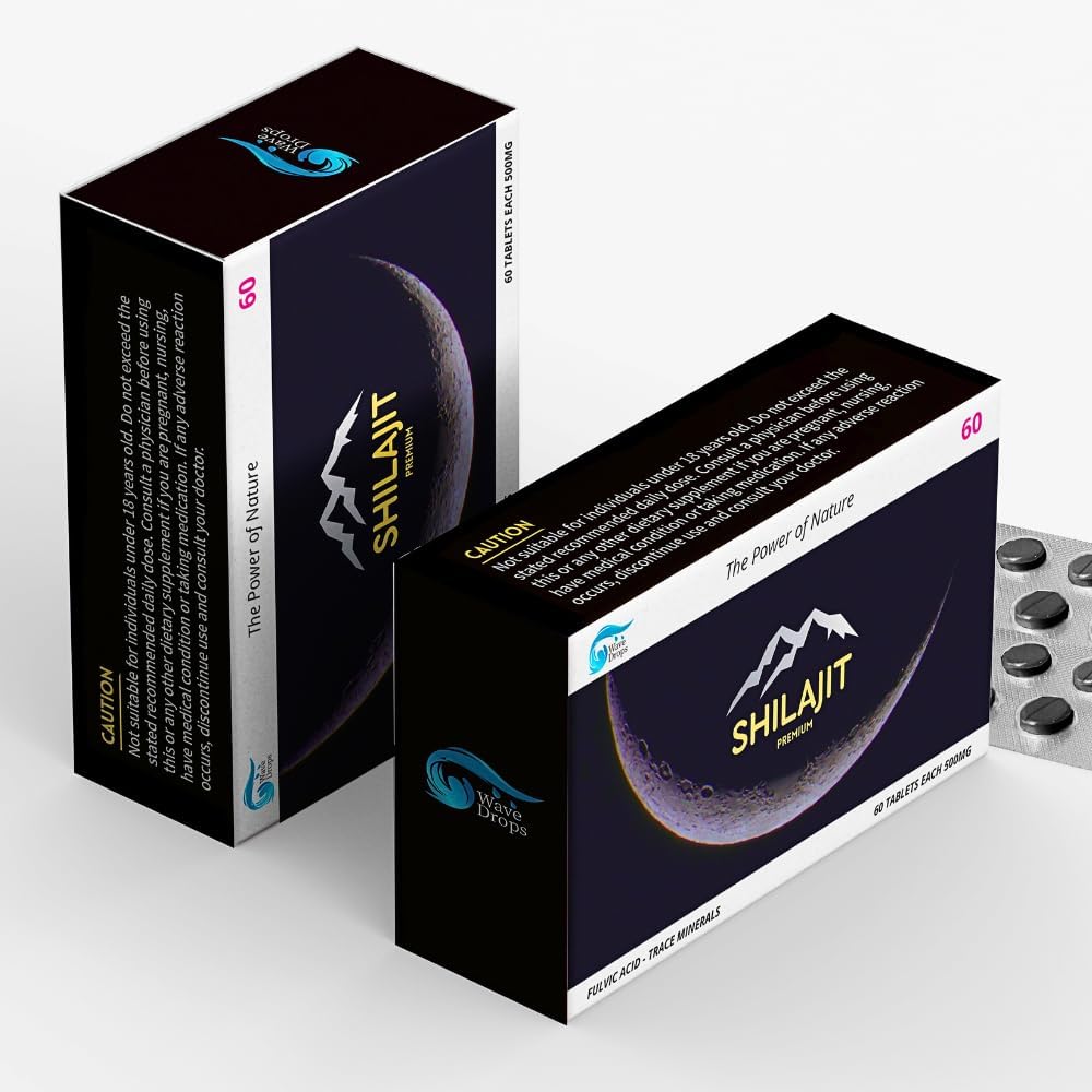100% Saf Maksimum Güçlü Shilajit Giyim Tabletleri: Enerji, Metabolism, Immunity - 85+ Trace Minerals & Fulvic Acid - Natural Shilajit Tabletleri