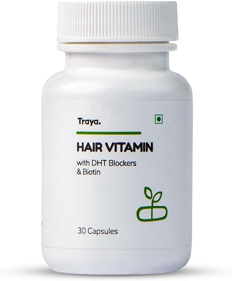 Sheltr Hair Vitamins Capsules, Natural DHT Blocker & Biotin Capsules for Hair Growth, Hair Fall Control, Contains 12 mcg Biotin, Vitamin, Iron, Omega 3 & Bhringraj (30 Multivitamins for Hair)