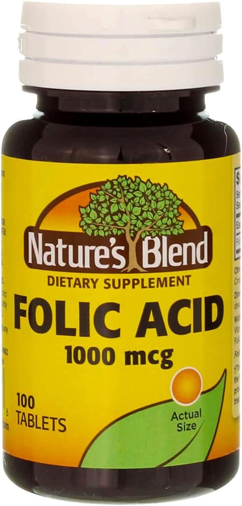 Nature's Blend Folic Acid 100006 Tablet 100 Kont (4 Pack)