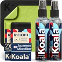 Koala Eyecam Lens daha temiz battaniye Kit | (2x) Gözlükleri Temiz Şişe + (2x) Mikrofiber Kumaş | Alkol Ücretsiz Göz Elbiseleri, Ekran ve Kamera Temizlik Kit | ABD'de Yapılmış (4 Adet Set)