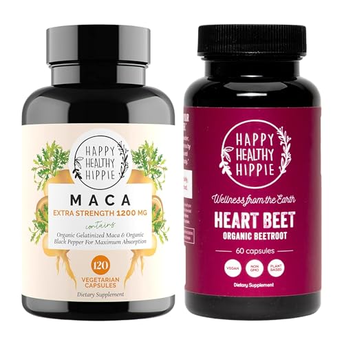 Mutlu Sağlıklı Hippie Beetroot Capsules & Organik Maca Enerji Pills & Libido Geliştirilmiş