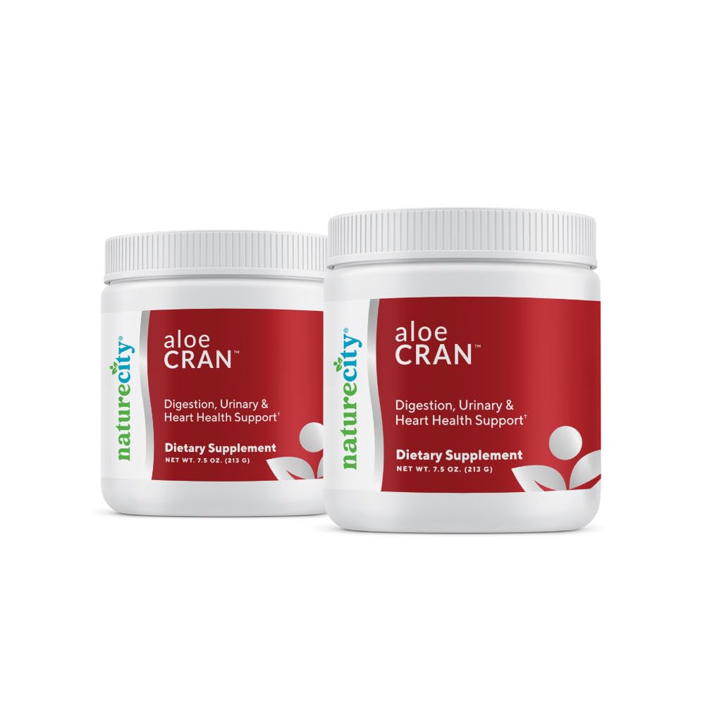 NatureCity AloeCran Sugar Free Drink Mix Supplement | Pure Aloe Vera, Cranberry Toz & Diyetsel Fiber / Unsweetened Cranberry | Supports Digestive, Urinary & Metabolic Health | 60 Hizmetler
