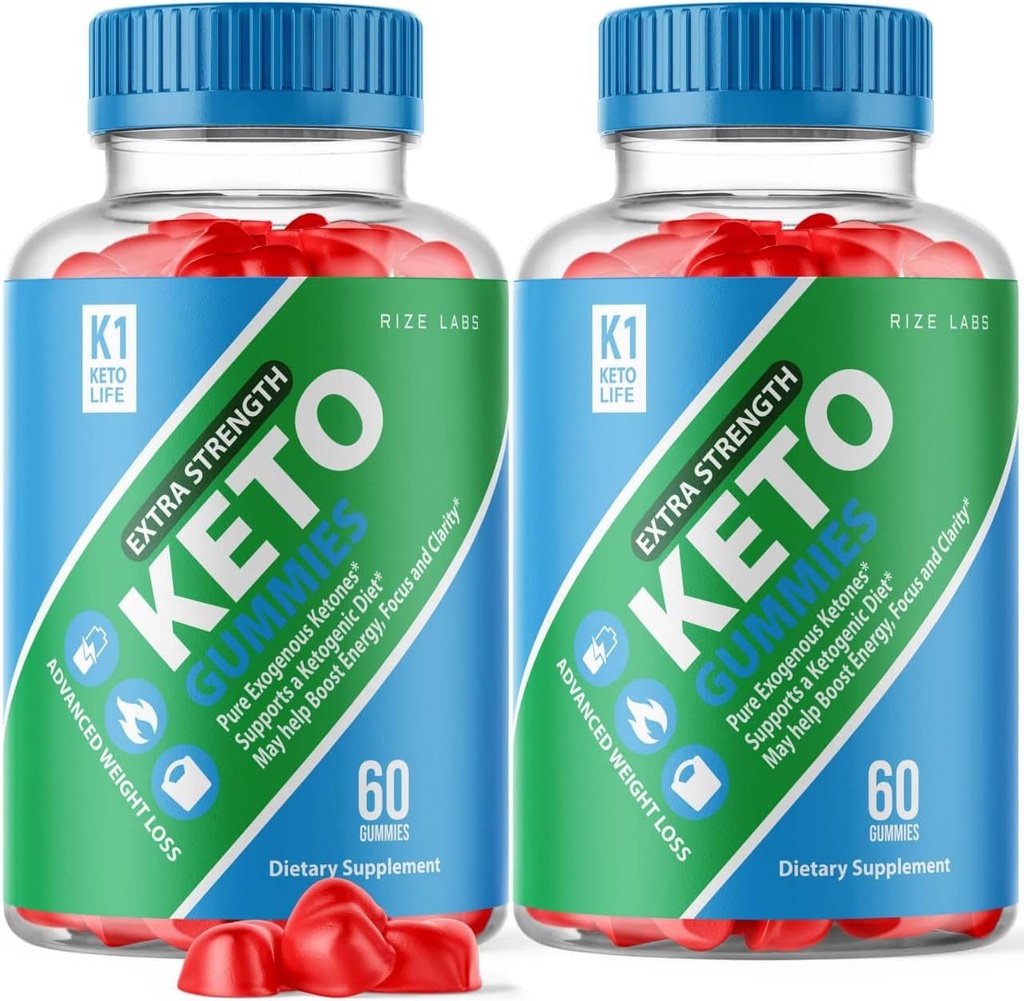 Laboratuvarları - K1 Keto Life Gummies Advanced Extra Strength (120 Gummies) (Pack of 2)