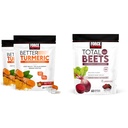 Kuvvet Faktörü Daha İyi Turmeric 120 Soft Chews & Total Beets 60 Soft Chews Sche for Joint and Heart Health