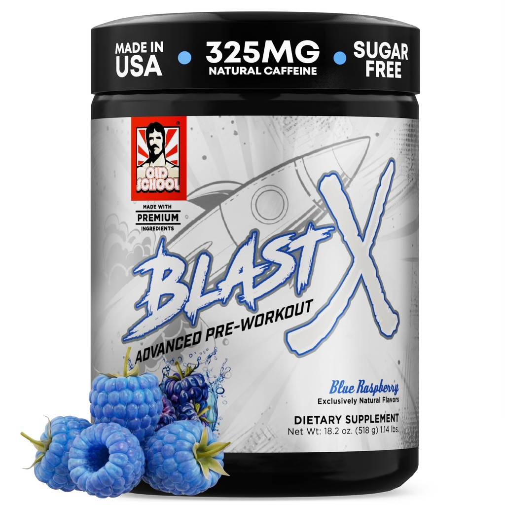 Eski Okul Laboratuvarları | Blast X Advanced Pre Workout Toz, Intense Energy Alert Preworkout for Men & Women