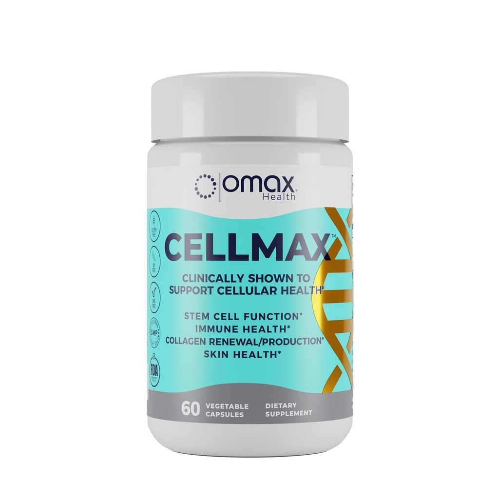 Omax3 Cepmax - Hücre Sağlığı Destekler, Klinik olarak Proven, PolySea Seaweed Ekstraksiyon, Antioksi Koruma, Kolaj Üretimi, Boosts Immune Function, Sustainable & Pure Formula
