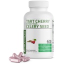 Bronson Tart Cherry Extract + Celery Seed Capsules - Güçlü Uric Acid Cleanse, Ortak Hareketli Destek ve Kas Kurtarma Supplement - Non-GMO Formula - 60 Vegetarian Capsules