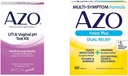 AZO Urinary Tract Enfeksiyon Testi Strip + Vaginal pH Test Kit + Yeast Enfeksiyon & Vaginal Symptom Relief Tabletleri, 60 Kont