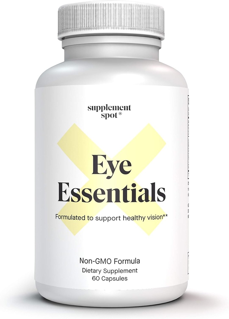 Yetişkinler için Eye Essentials - Vitaminler ve Multi Mineraller Tamam w/Vitamin A, Bilberry Extract, çinko & Antioksis for Eye Health (60 Caps.)