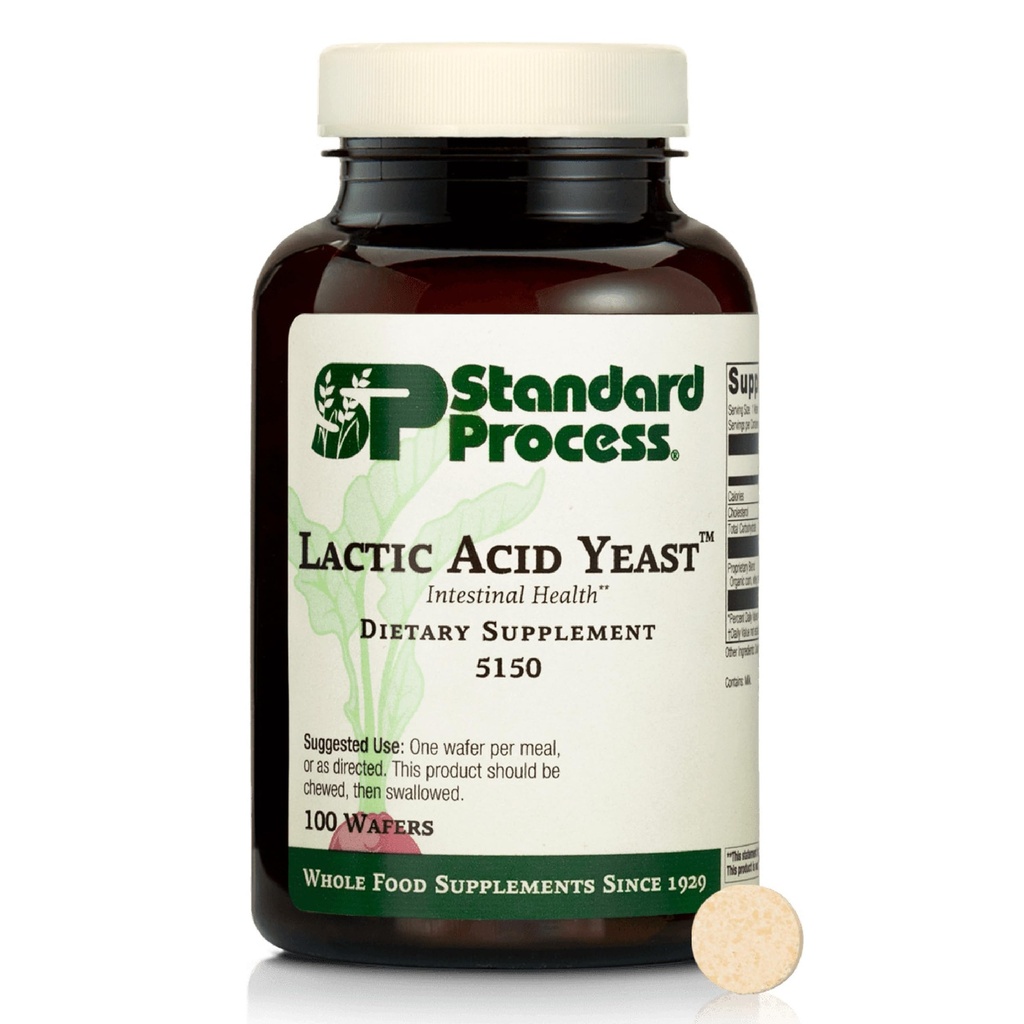 Standart Süreç Lactic Asit Yeast - Digestive Health & Gut Desteği için Diyet Supplement - Non-Soy & Vegetarian - 100 Wafers