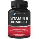 B Complex Vitaminleri B12, B1, B2, B3, B5, B6, B7, B9, Folic Acid - Super B Complex Vitamins for Women, Men, Yetişkinler - 90 Vegetarian Capsules