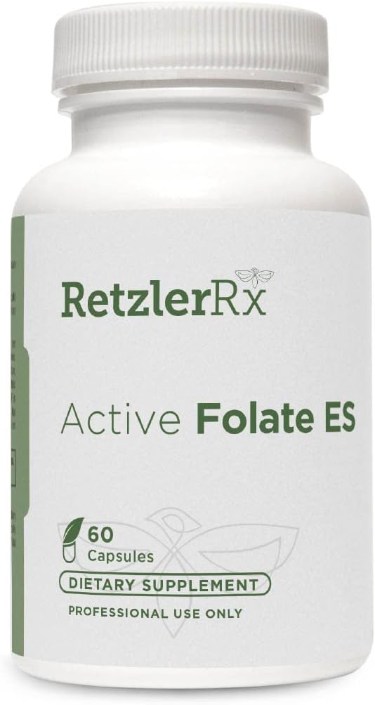 HormonSynergy Active Folate ES - 5-MTHF - hizmet başına 10.000 mcg (10 mg) - 5MTHF ( 5 Metiltetrahidrfolate) - Quatrefolic® - 60 Veg Caps