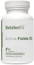 HormonSynergy Active Folate ES - 5-MTHF - hizmet başına 10.000 mcg (10 mg) - 5MTHF ( 5 Metiltetrahidrfolate) - Quatrefolic® - 60 Veg Caps