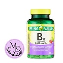 Genric Spring Valley, B12 2500 mcg, B12 Quick-Dissolve Cherry Flavor Tabletleri Diyet Tamam, B12, 120 Kont + DRI Store +Sticker +