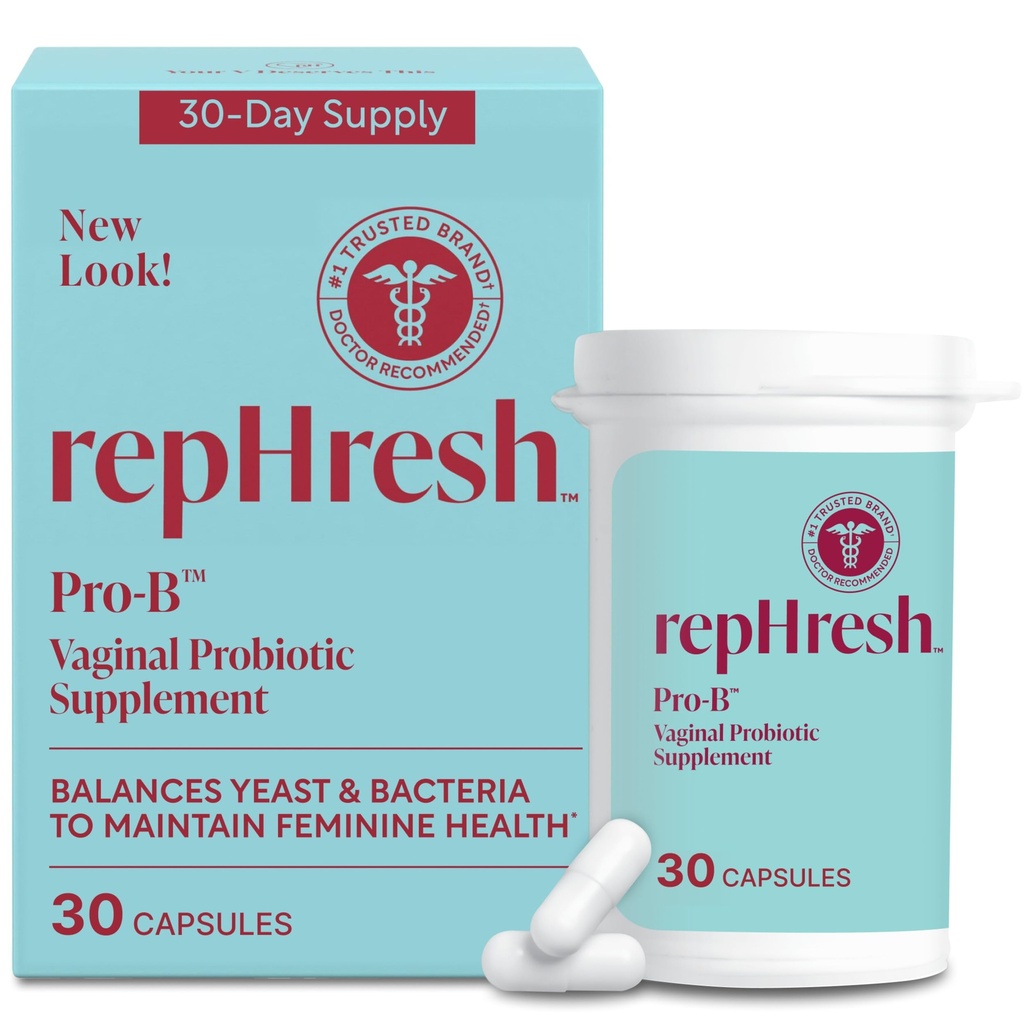 RepHresh Pro-B Women's Probiyotik, Probiyotik Supplement for Women, 30 Oral Capsules