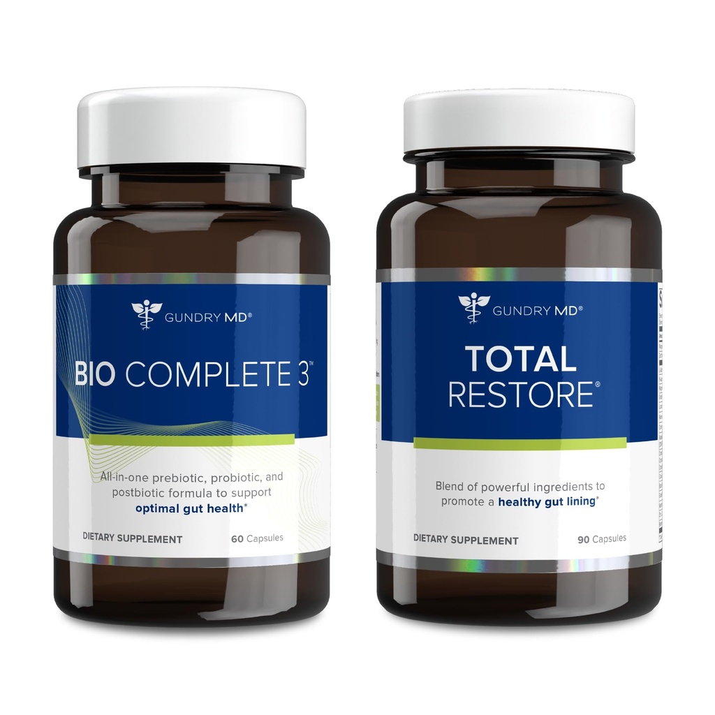 Gundry MD Bio 3 ve Total Restore Sche - Prebiyotik, Probiyotik, Postbiyotik Optimal Gut Health