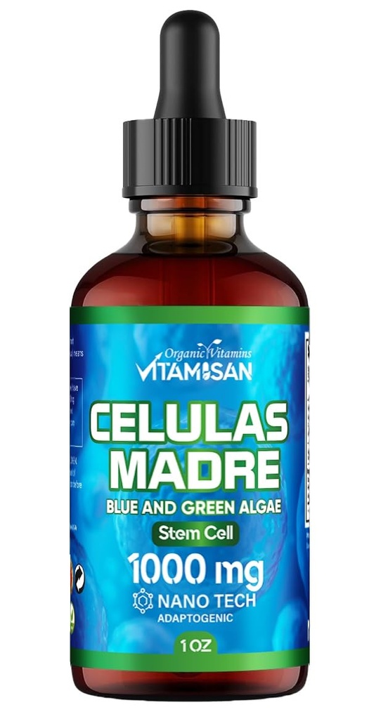 Celulas Madres Stem Cell Support, Plant-Based, Adaptogen Blend,Cordyceps, Rhodiola Rosea, Afa, Astragalus, B Complex, Reishi, Ganoderma, Blue-Green Algae, Spirulina, 1000mg Natural 13 Key Ingredients.