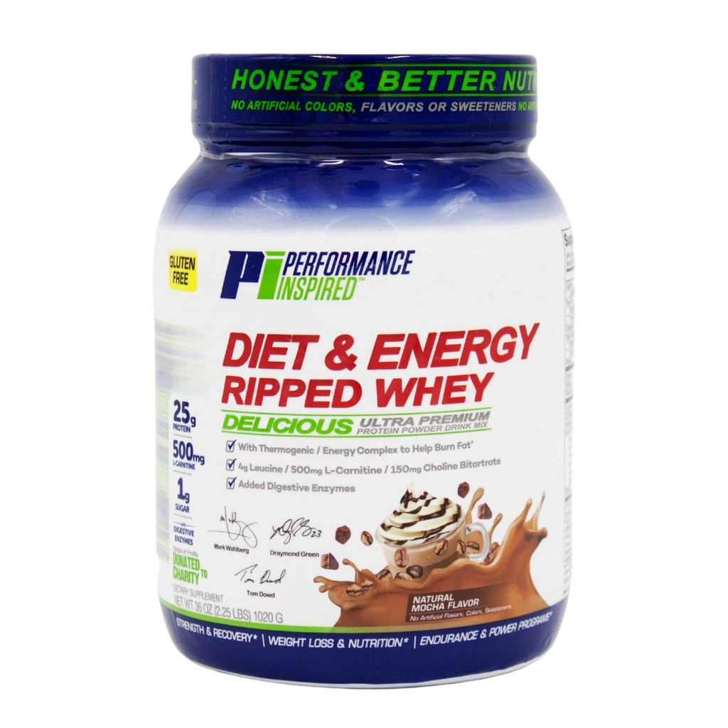 Performansı Inspired Nutrition Ripped Whey protein – 25G Protein – 4G Leucine – L-Carnitine – Yeşil Çay Ekstraksiyon – Mocha – 2.25 lbs