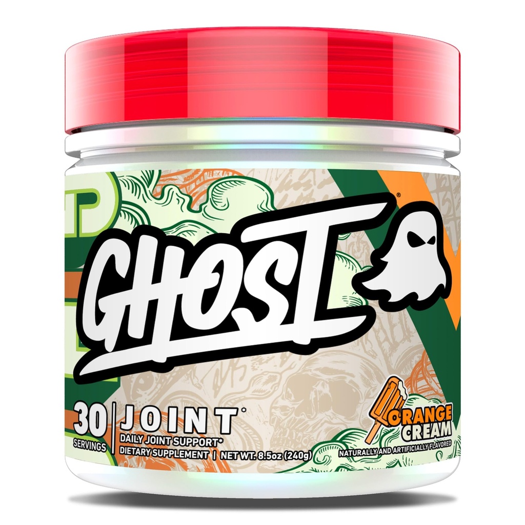 GHOST Ortak Supplement, Orange Cream (30 Hizmet) - Erkekler ve Kadınlar için Günlük Ortak Bakım Tamamı - Glucosamine HCL, Chondroitin Sulfate & Curcumin - Kartilage, Bones & Ortak Destek