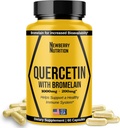 Bromelain Supplement 1200 mg ile Quercetin 500 mg Capsules, Sağlıklı Immunity, Potent Anti, 60 mg