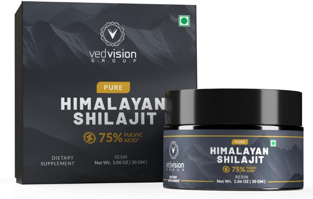 Pure Himalaya Shilajitwear, 400 mg A Grade High Potency with 75+ Fulvic Acid & 85+ Trace Minerals, Pure Shilajit for Men & Women - with Lab Test Report - 75 Servisler